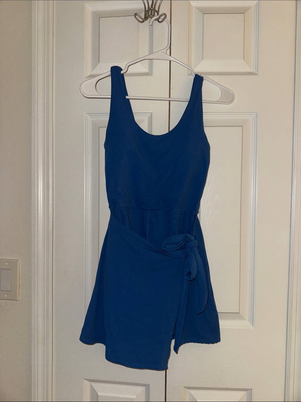JOYLAB Blue Women's Sleeveless Tie-Waist Dress